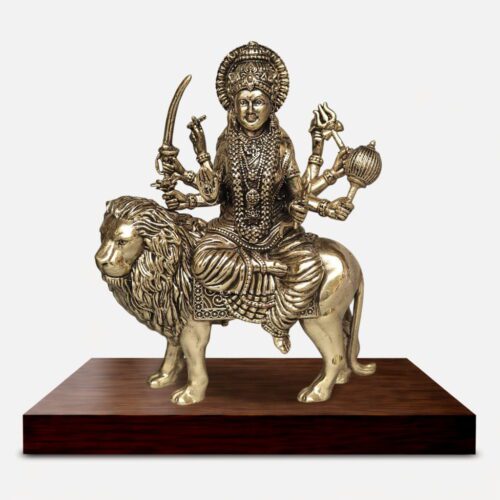 5 inches MaDurga Brass Idol for Home
