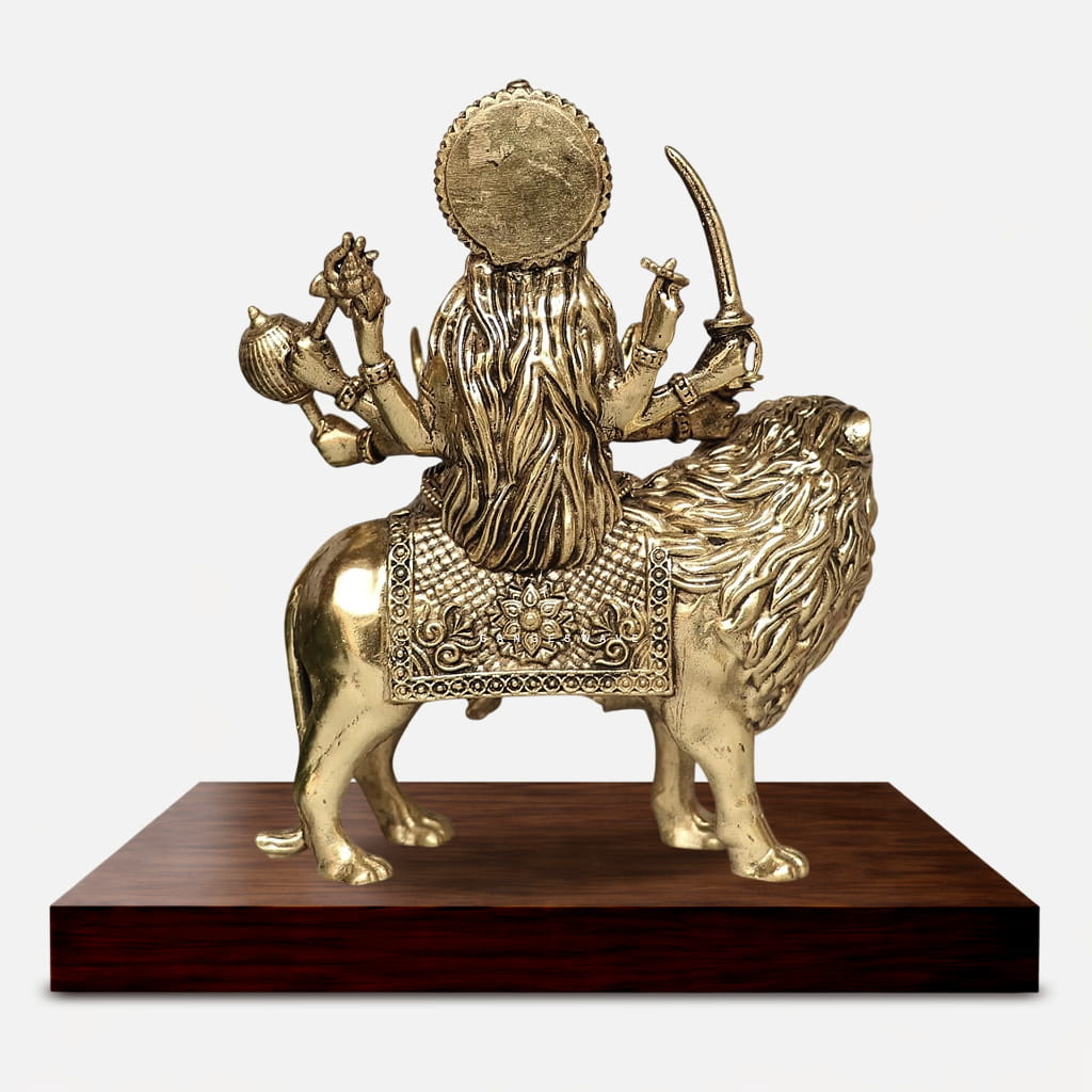 5 inches MaDurga Brass Idol for Home - Image 5