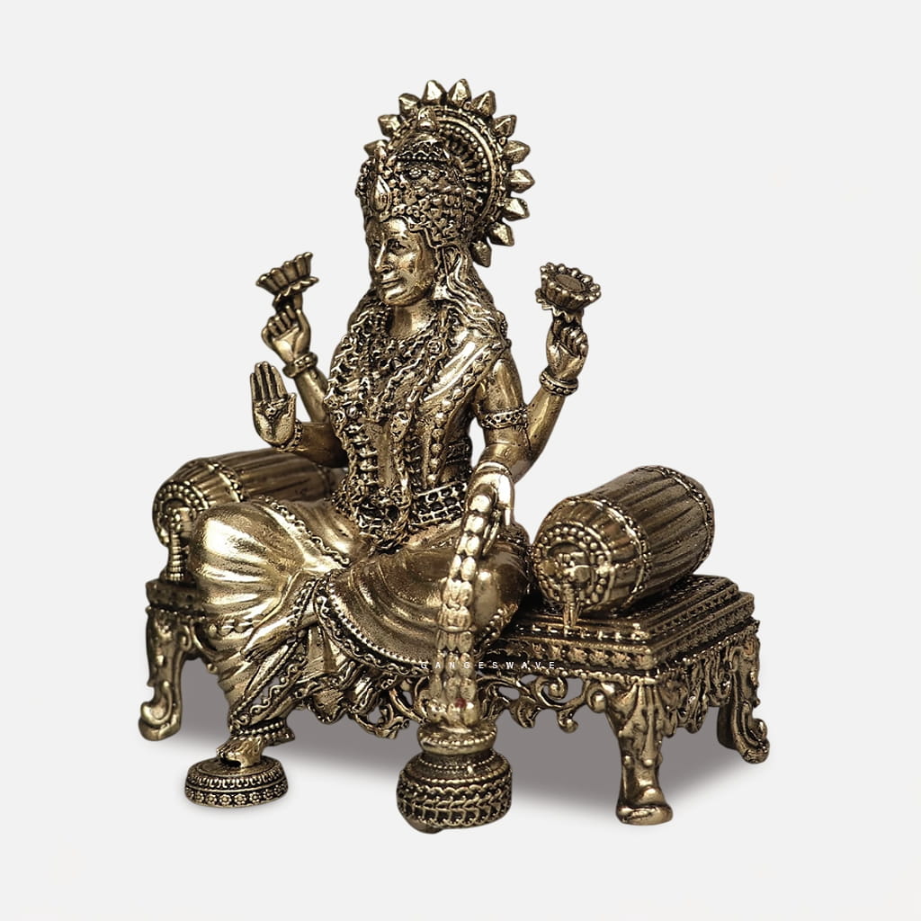 Superfine Brass Maa Lakshmi Murti - 4.5 inches - Image 3