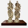 6 inches Superfine Brass Radha Krishna Idol Set