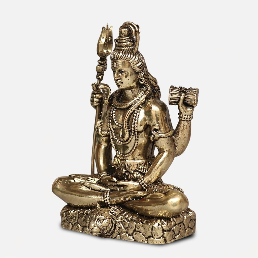 Meditating Shiva Murti for Home Temple - 4 inches - Image 3