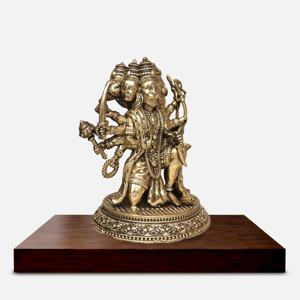 4.5 inches Hanumanji Superfine Brass Idol for Home-Temple Puja - Image 2