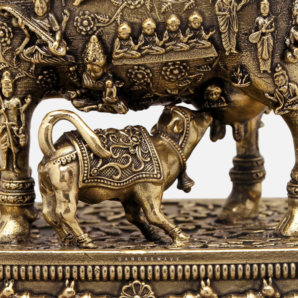 Kamdhenu with Calf 4 inches - Image 7