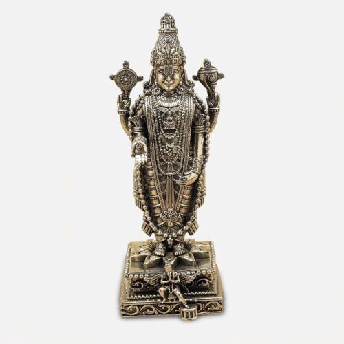 8 inches Tirupati Balaji Brass Statue for Home Temple & Décor