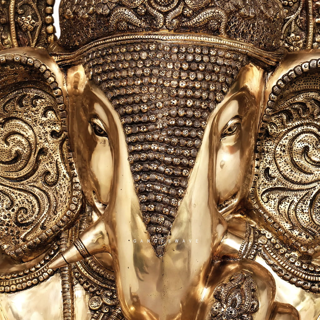 Luxury Large Handcrafted Brass Ganesha Idol – 45 inches - Image 3