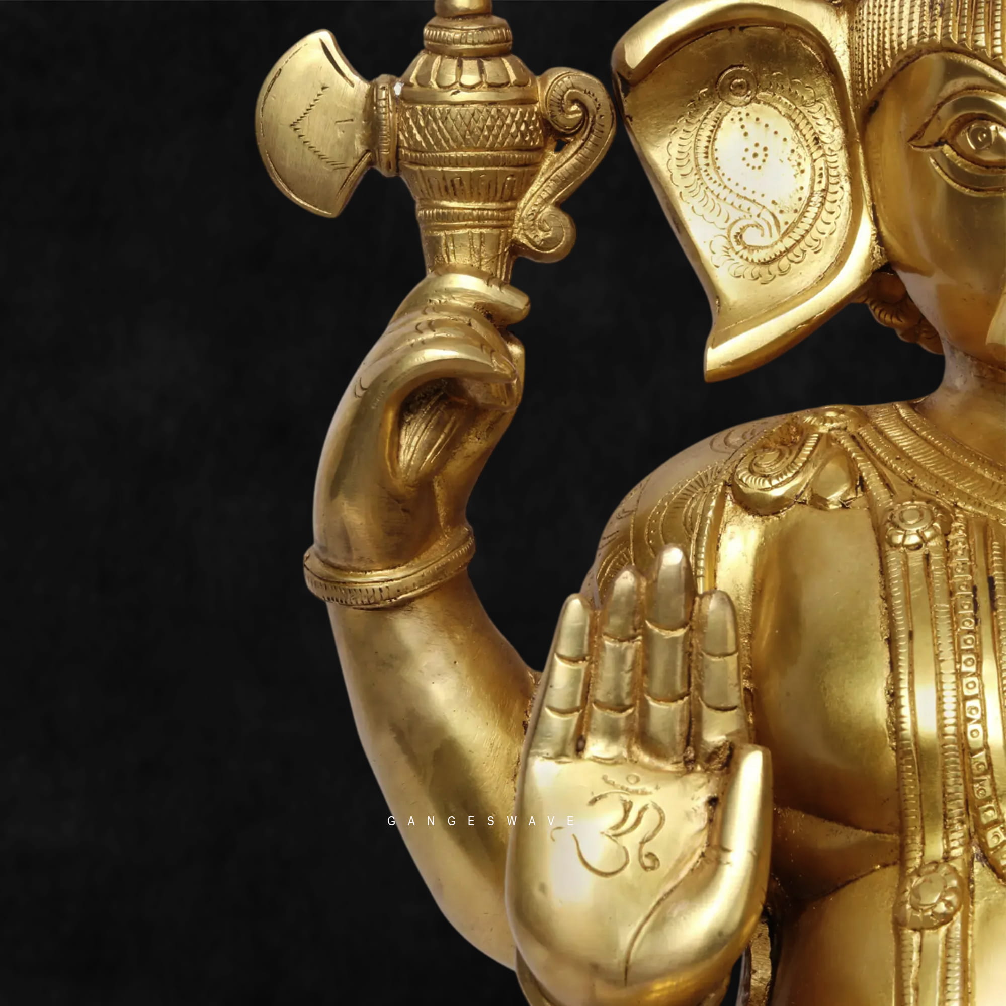 27 inches Superfine Brass Lord Ganesha Murti - Image 5