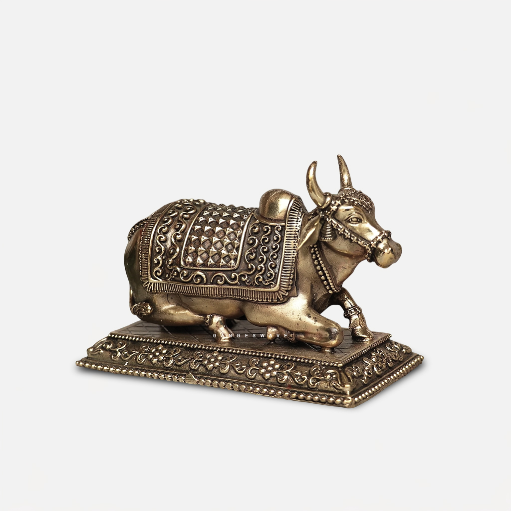 Superfine Brass Nandi Idol - 4 inches - Image 5