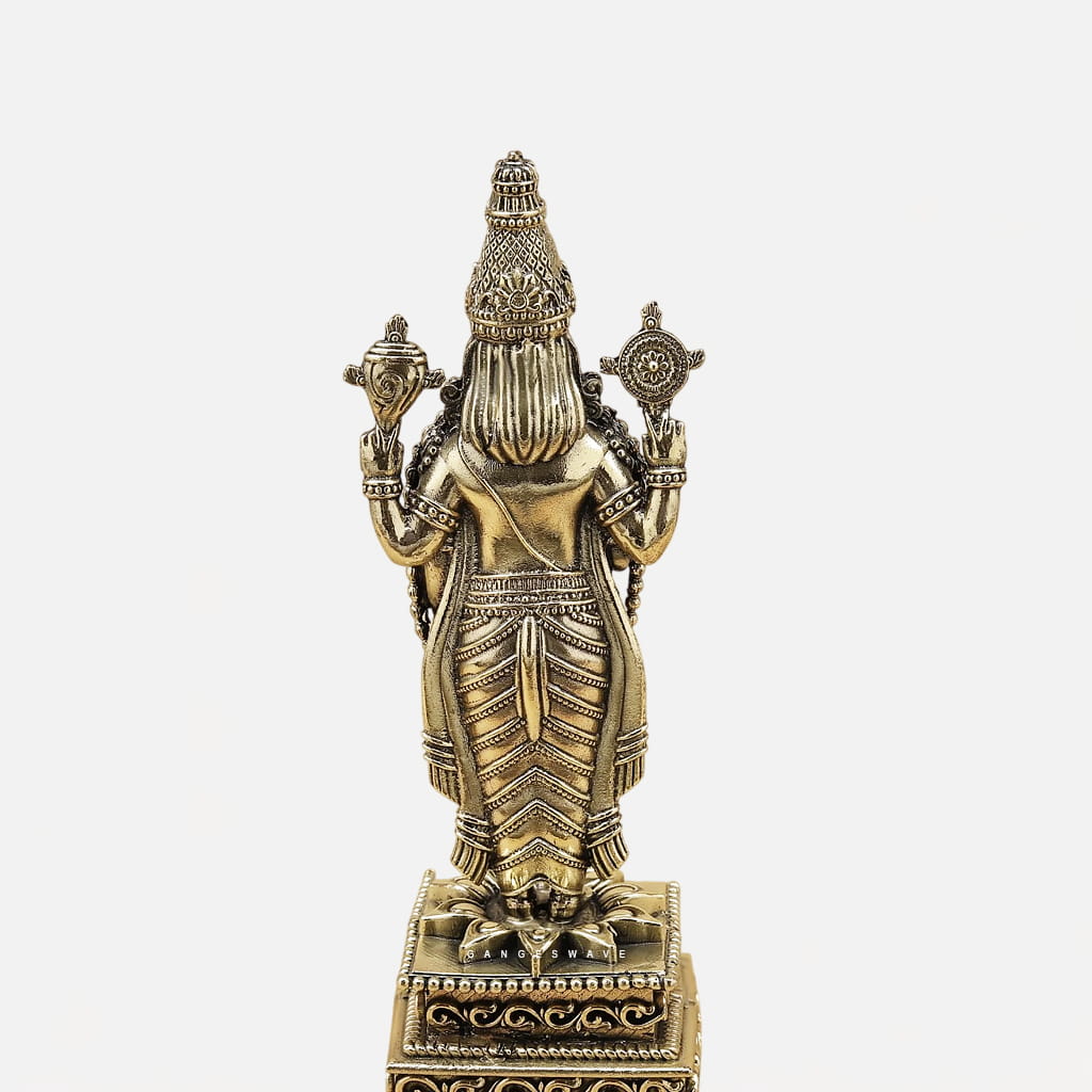 8 inches Tirupati Balaji Brass Statue for Home Temple & Décor - Image 5