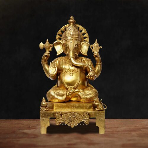 Superfine Brass Lord Ganesha Murti - 27 inches