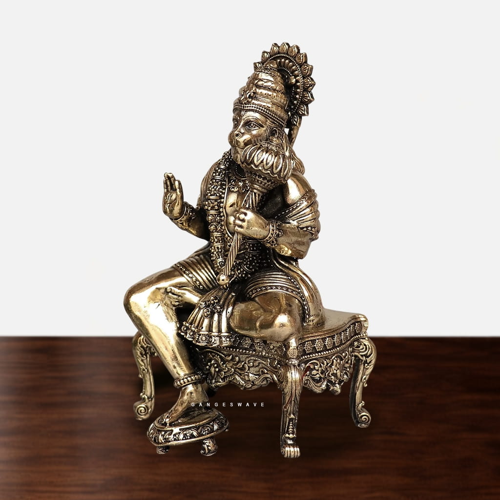 5 inches Brass Hanuman Ji Idol - Image 2