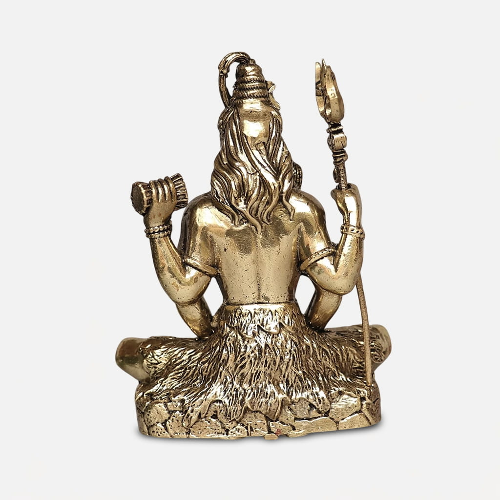 Meditating Shiva Murti for Home Temple - 4 inches - Image 4