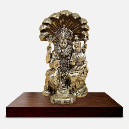 4 inches Brass Varaha Avatar Statue with Bhudevi