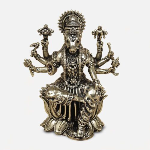Superfine Brass Varaha Avatar Statue - 5 inches