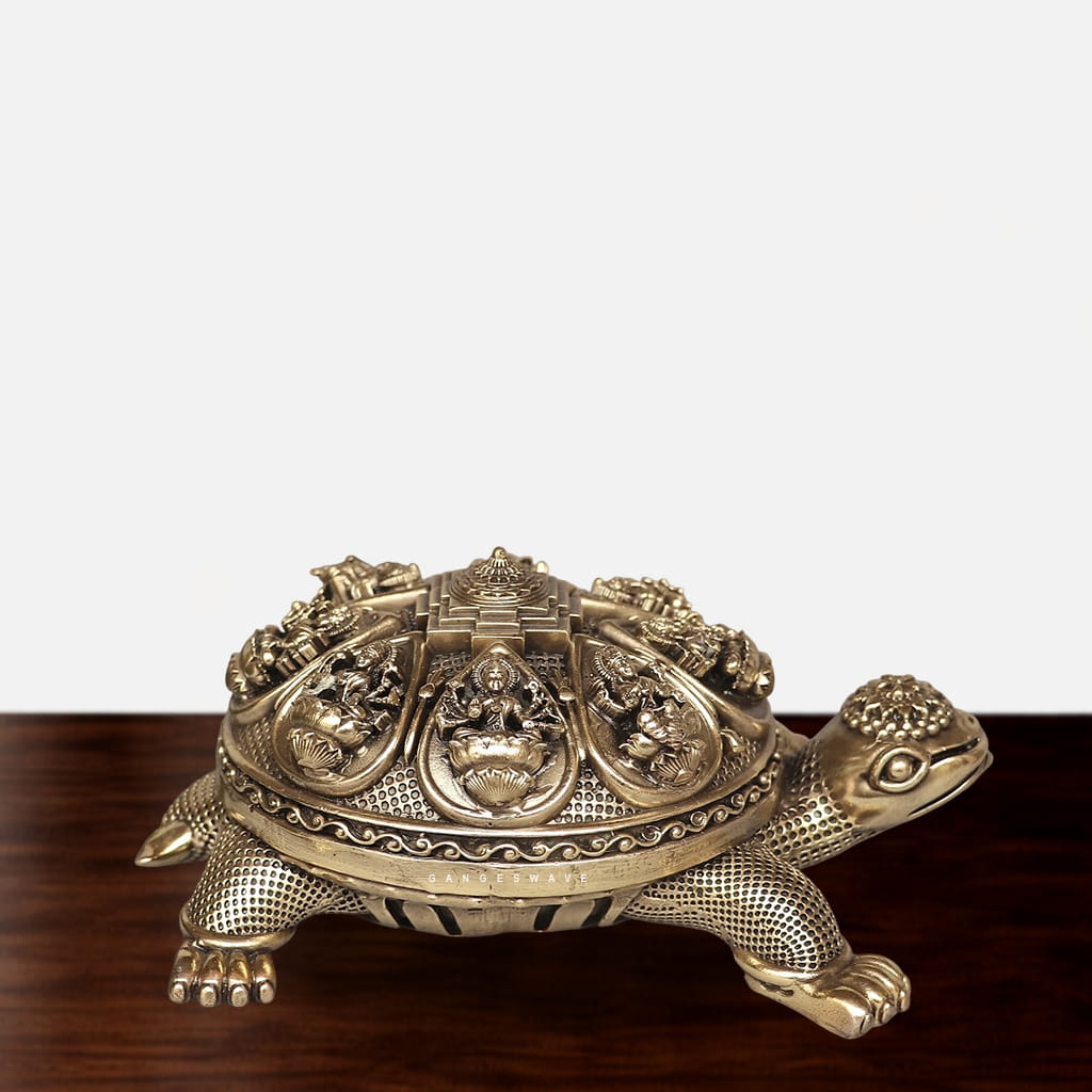 Vastu Brass Tortoise - 6 inches - Image 2