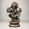 Dashabhuja Brass Ganesha Idol
