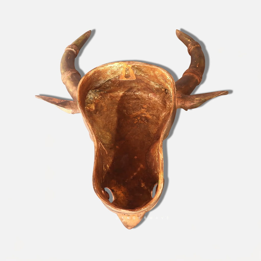 Vintage Brass Bull Head Wall Decor - 17.5 inches - Image 6