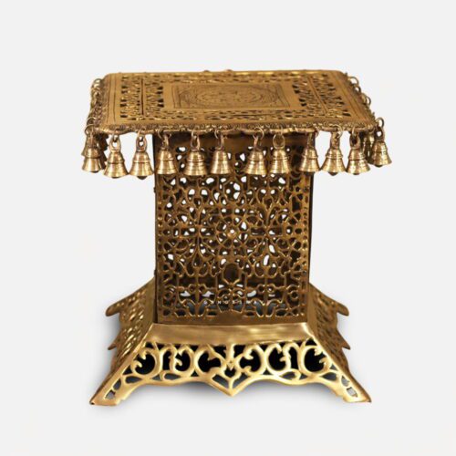 Brass Chowki with Ghungroo - 15 inches