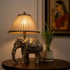 Handcrafted Ornated Brass Elephant Decor - 10 inches