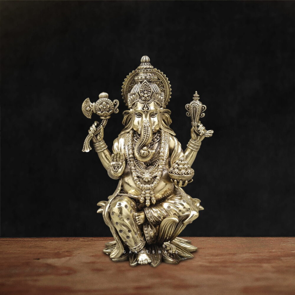 Superfine Brass MaLakshmi Idol - 10 inches
