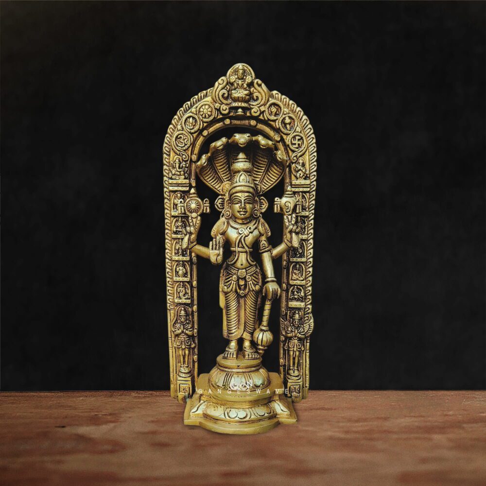 Brass Vishnu Statue – 11.5 inches