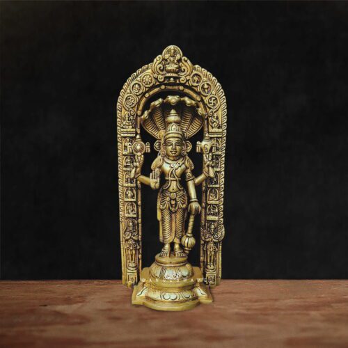 Brass Vishnu Statue – 11.5 inches