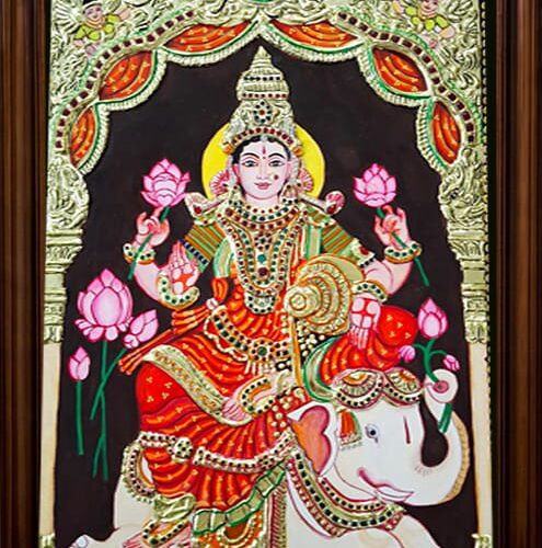 Gaja LakshmiTanjore Painting