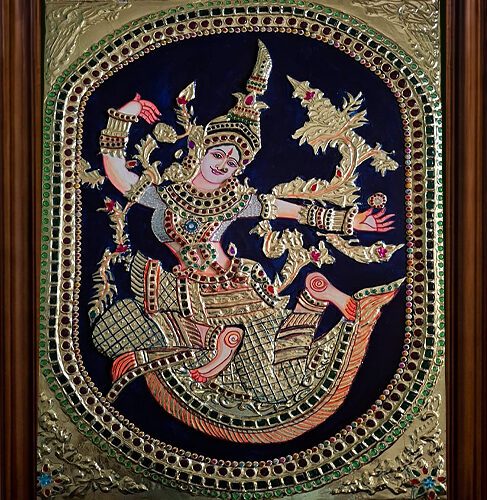 Indonesian Sita Devi Tanjore Painting [ 18 x 24 inches ]