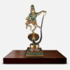 Krishna on Kaliya Nag Brass Meenakari Idol - 20 inches