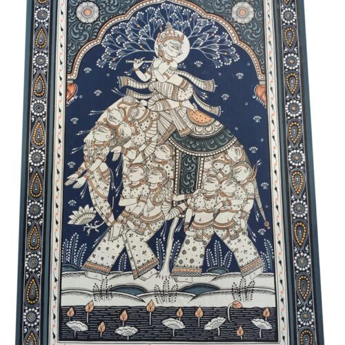 Krishna on Elephant - I [ 19 x 30 inches ]