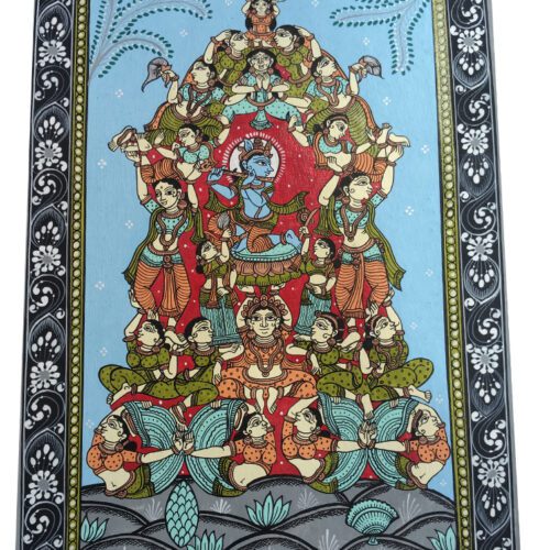 Krishna Raas Pattachitra Painting [ 19 x 30 inches ]