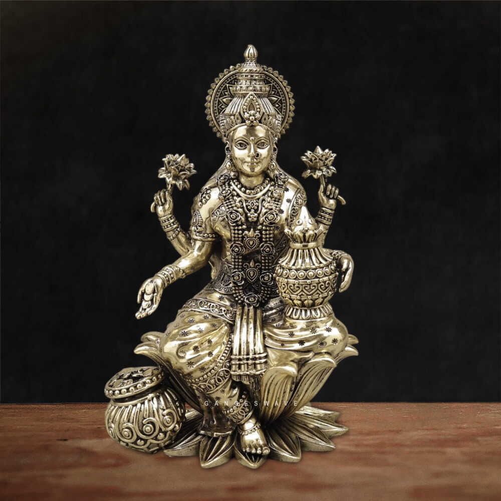 Superfine Brass MaLakshmi Idol - 10 inches