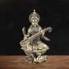 Superfine Brass MaSaraswati Idol - 10 inches