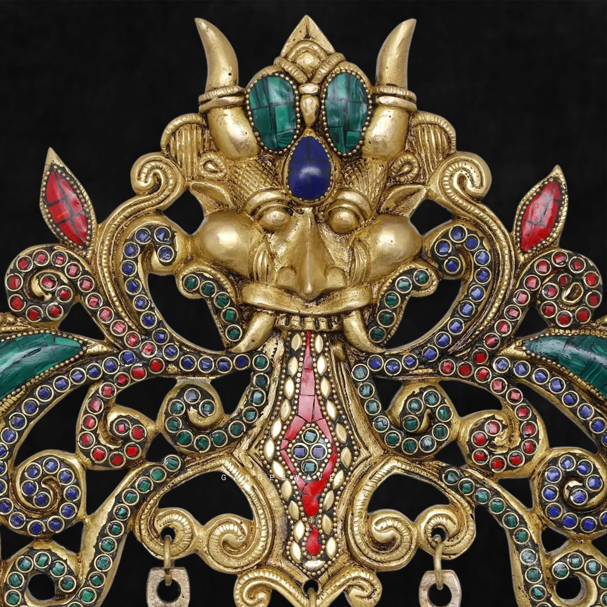 Meenakari Brass Radha Krishna Jhula- 26 inches - Image 5
