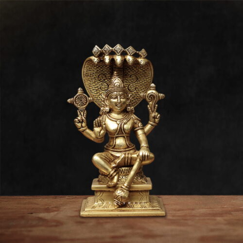 Brass Vishnu's Statue - 10 inches