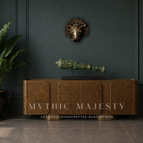 Lord Vishnu's Gada in Vintaga Patina - 24 inches