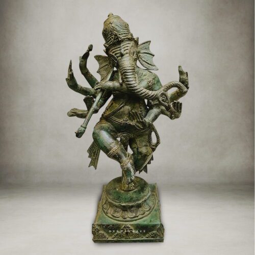 Nepali Vintage Dancing Ganpati Statue - 15 inches