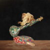 Ganesh Brass Decor with Meenakari - 9 inches
