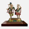 Artistic Meenakari Radha Krishna Idol - 18 inches