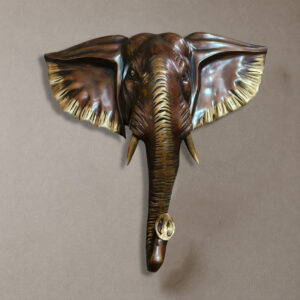 Brass Vintage-Finished-Elephant Wall Decor