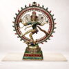 Premium Brass Nataraja Statue with Meenakari Work - 48 inches
