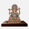 Meenakari Brass Ganesha Idol - 21 inches