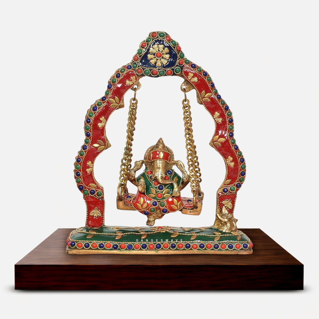 Meenakari Ganesha Jhula - 9 inches