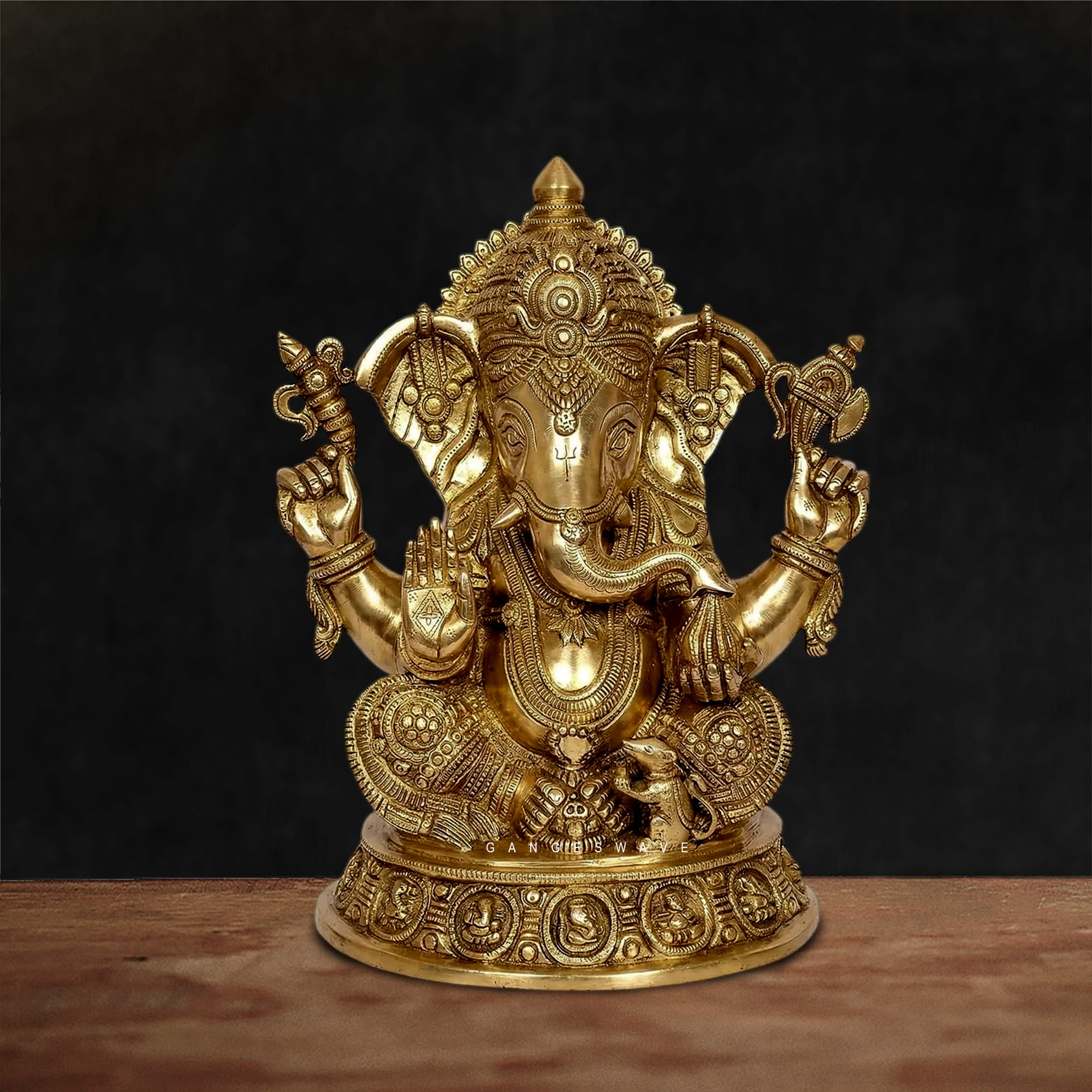 Superfine Brass Ganesha Murti - 15 inches