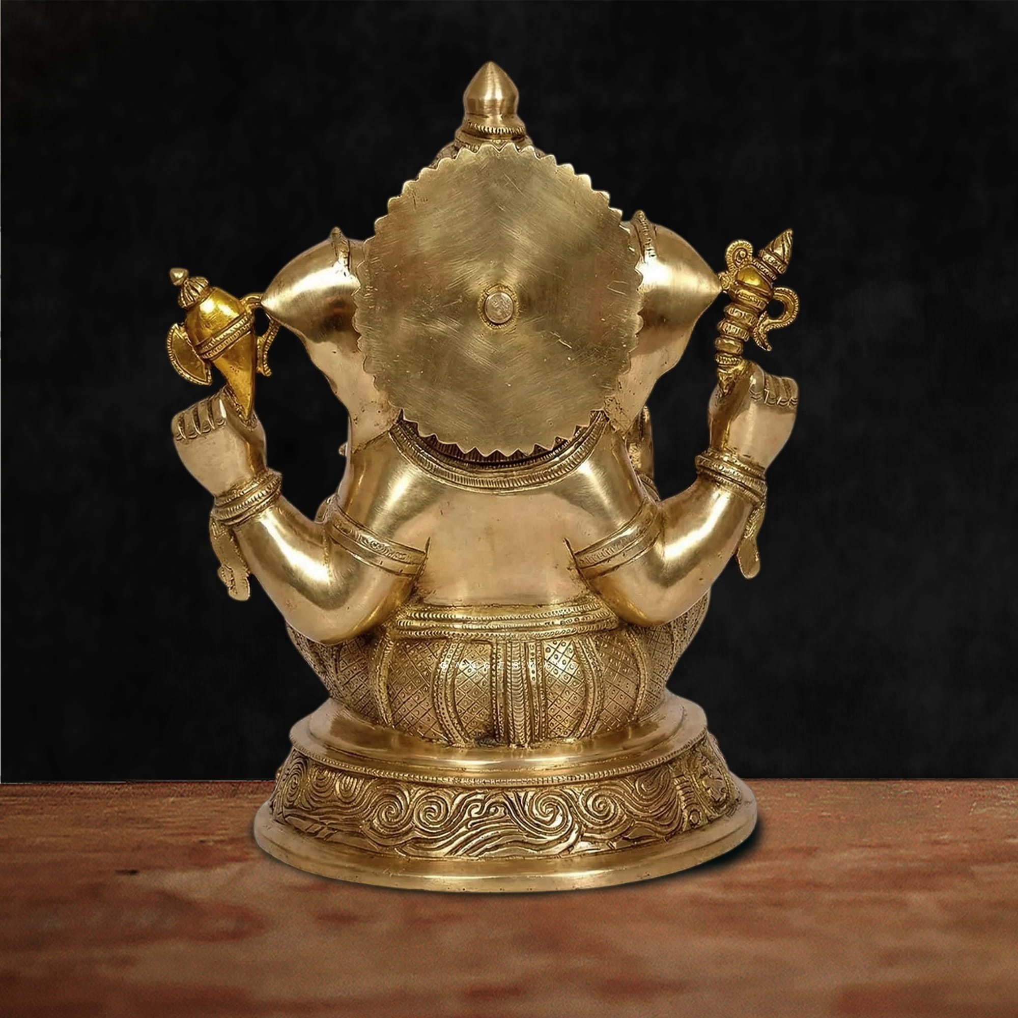 Superfine Brass Ganesha Murti - 15 inches - Image 2
