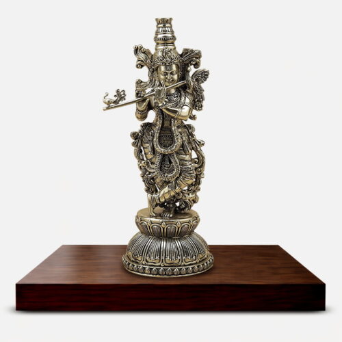 Superfine Brass Krishna Murti - 9 inches