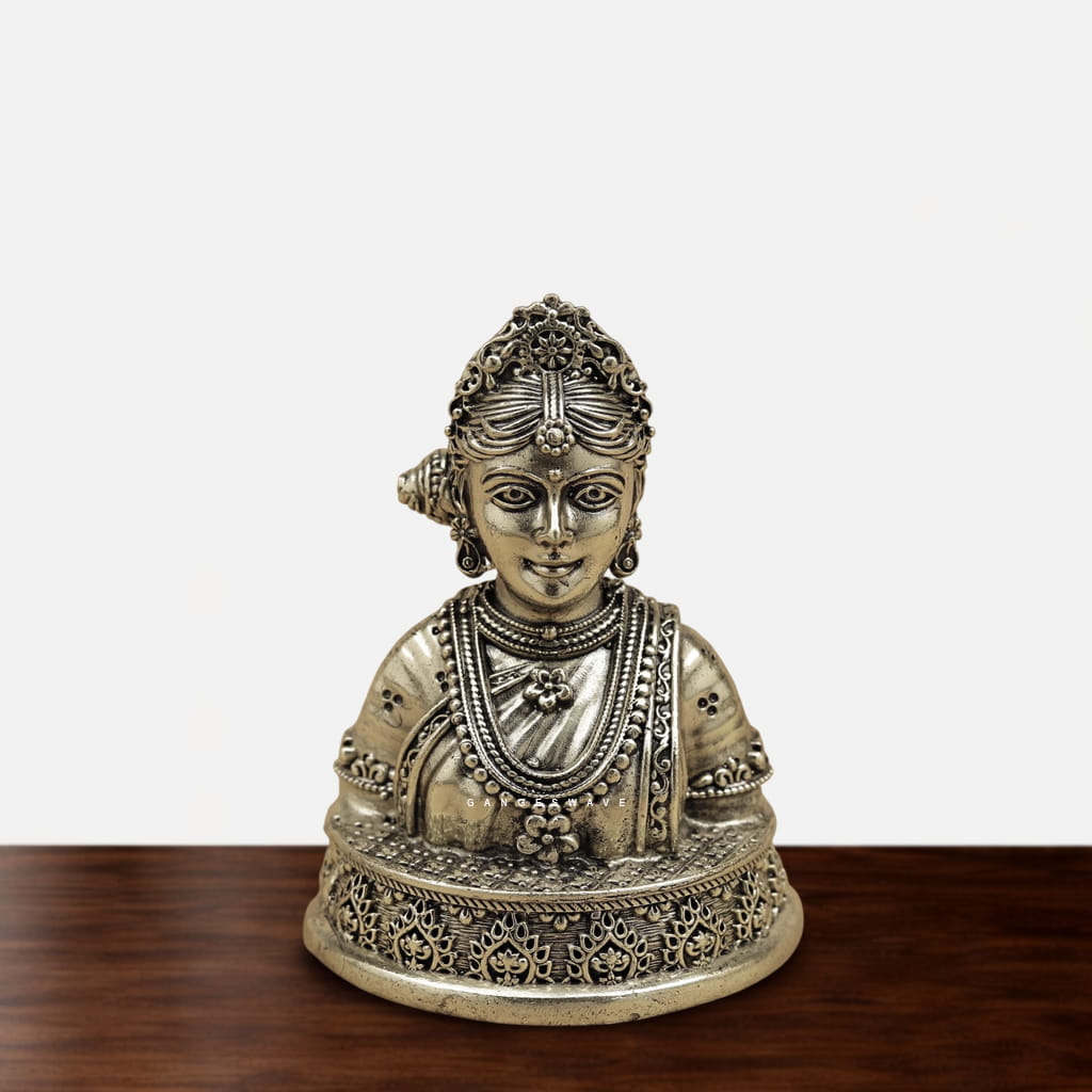 Superfine Brass Parvati Bust - 4 inches