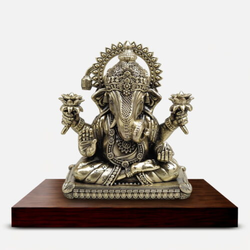 Superfine Brass Lord Ganesha Statue - 6 inches