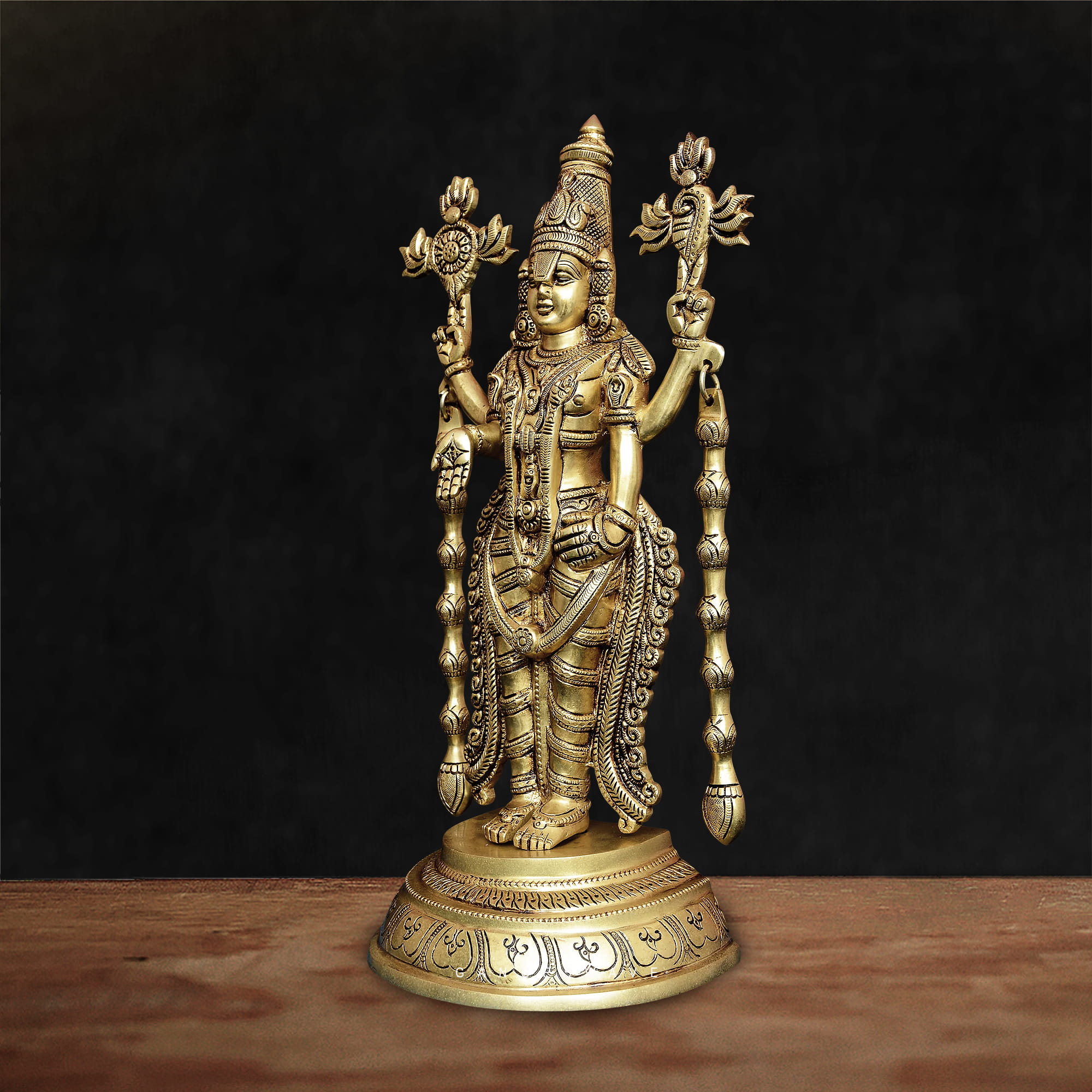 Tirupati Balaji Brass Statue - 16 inches - Image 3