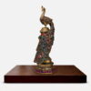 Premium Brass Peacock Meenakari Table Decor Statue - 20 inches