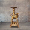 Artistic Nandi Brass Diya Stand - 9 inch
